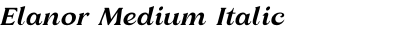 Elanor Medium Italic
